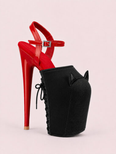 Morandi Kitty Heel Protectors, Black