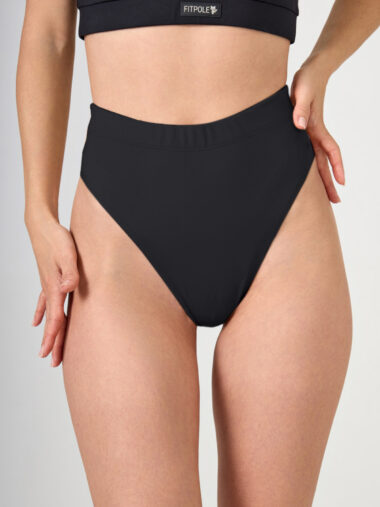 High-Waisted Thong, Black