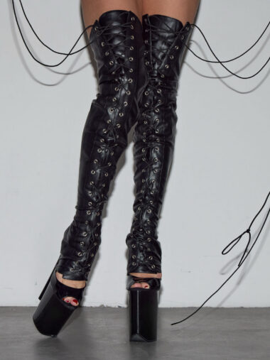 Thigh-High Boot Covers, Black