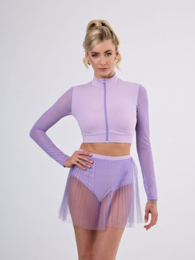 “First Kris” Pleated Skirt, Lavender