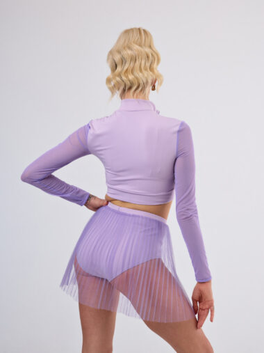 “First Kris” Pleated Skirt, Lavender