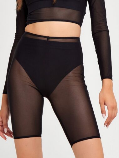 Classic Mesh Cycling Shorts, Black
